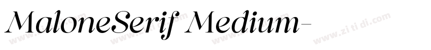 MaloneSerif Medium字体转换 MaloneSerif Medium字体转换